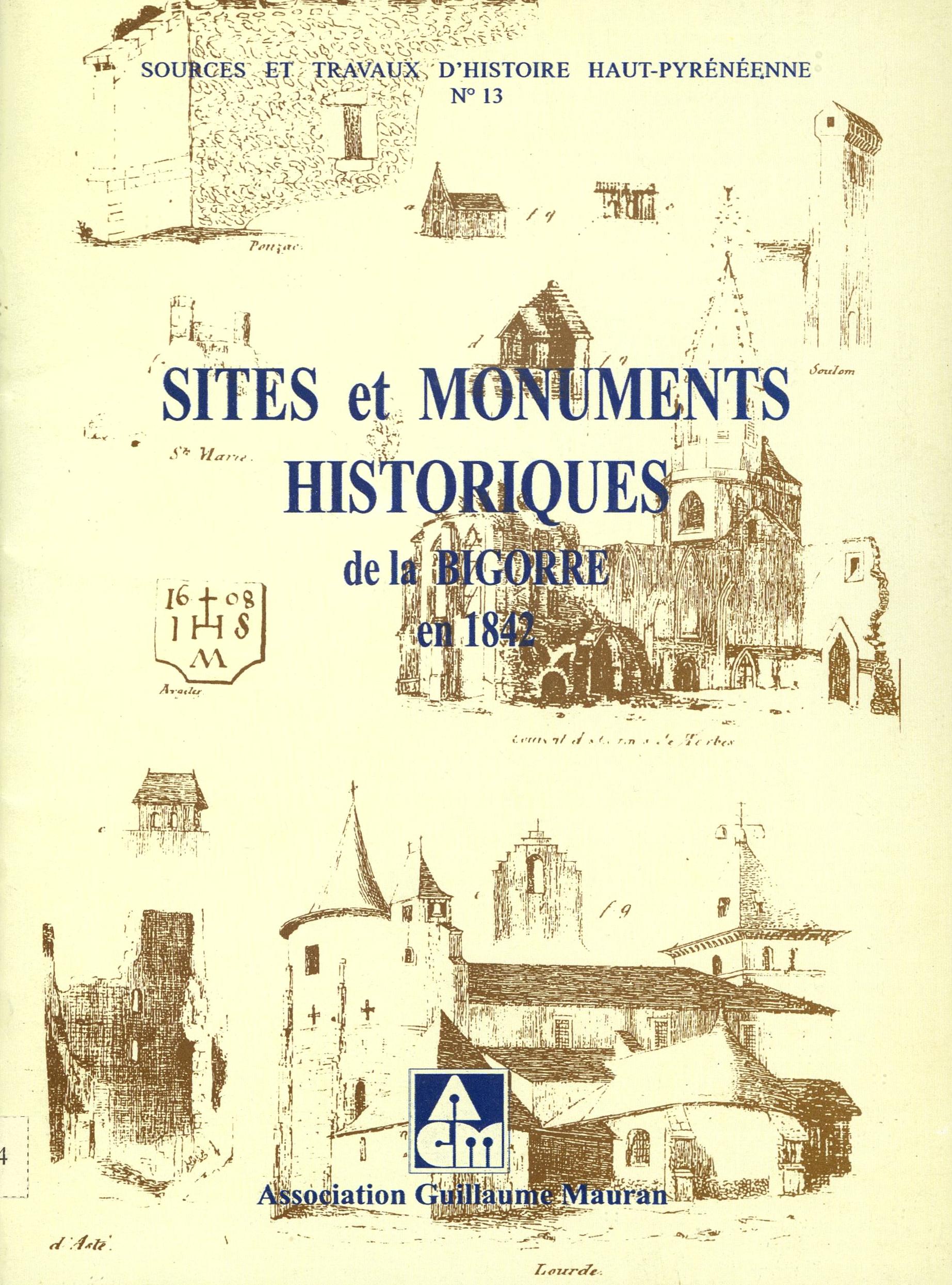 13 - Sites et monuments historiques de la Bigorre en 1842